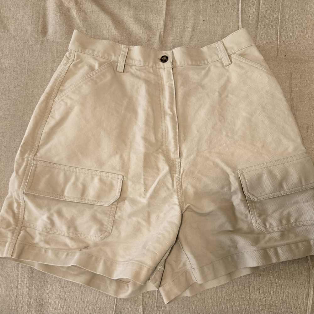 Marsh Landing Women's Cargo Shorts Size 12 Beige Cotton Vintage